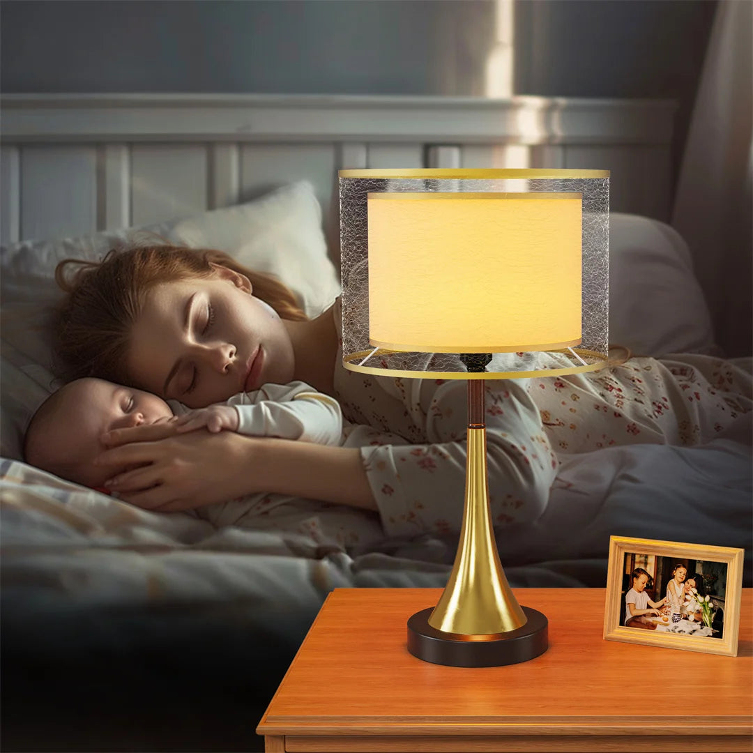 Vrygle LED Desk Lamp, Adjustable Dimmable Study Table Lamp with with Electrified Eye Protection Bedside Lamp for Office & Home