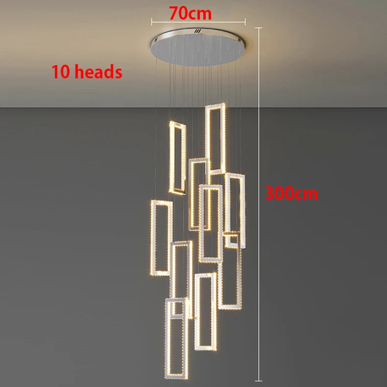 Modern home decoration crystal chandelier, stair Pendant lamp, living room Pendant lights, interior lighting