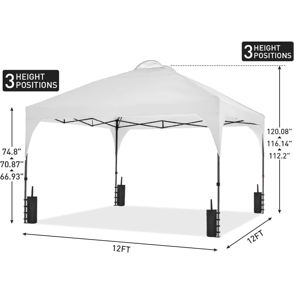12x12 Pop Up Canopy Tent, Outdoor Canopy Tent, Commercial Instant Gazebos, Portable Shelter Canopies, for Patio/Outdoor/Wedding