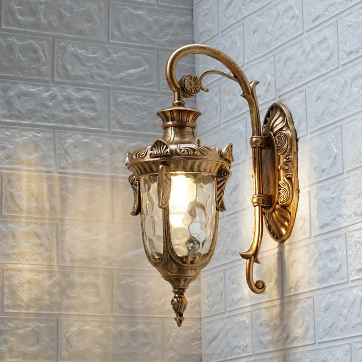 110-220V Outdoor Wall Light Fixtures Exterior Wall Lantern Waterproof Sconce Porch Lights Small Ear Wall Lamp 9.05*16.9*6.3Inch
