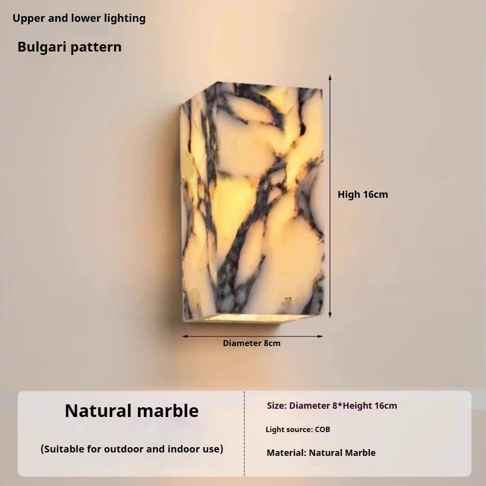 Wabi Sabi Guesthouse Courtyard Villa Outdoor Waterproof Yellow Cave Stone Wall Lights Dining Room Balcony Travertine Wall Lamps