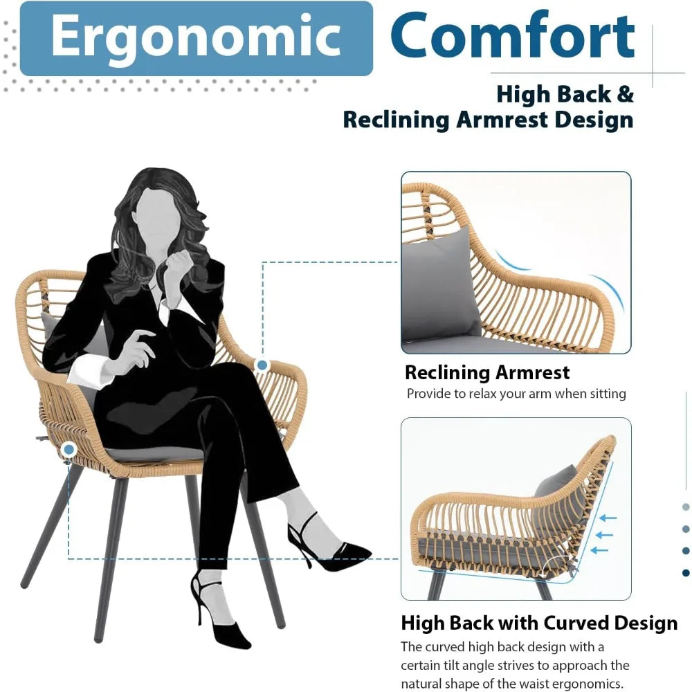 5 Pieces Outdoor Dining Set, Patio Table and Chairs Set for 4, Patio Outdoor Furniture Set with Extendable Dining Table fo